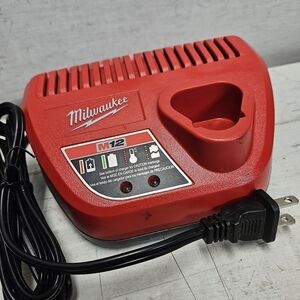 Milwaukee M12 plug in battery charger construction work garage tools